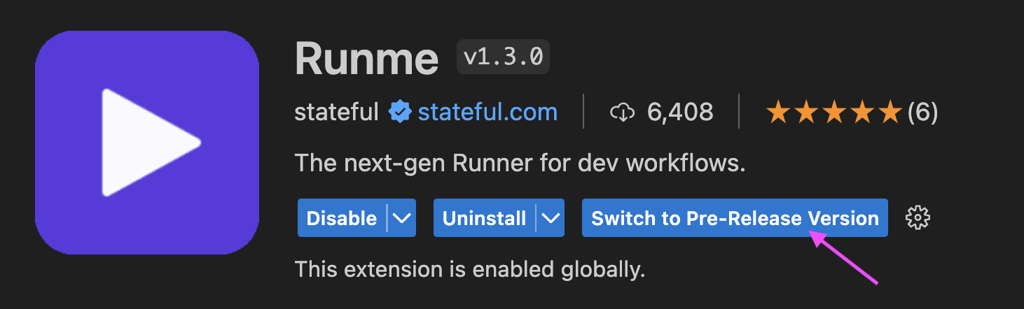 Find runme in VS Code